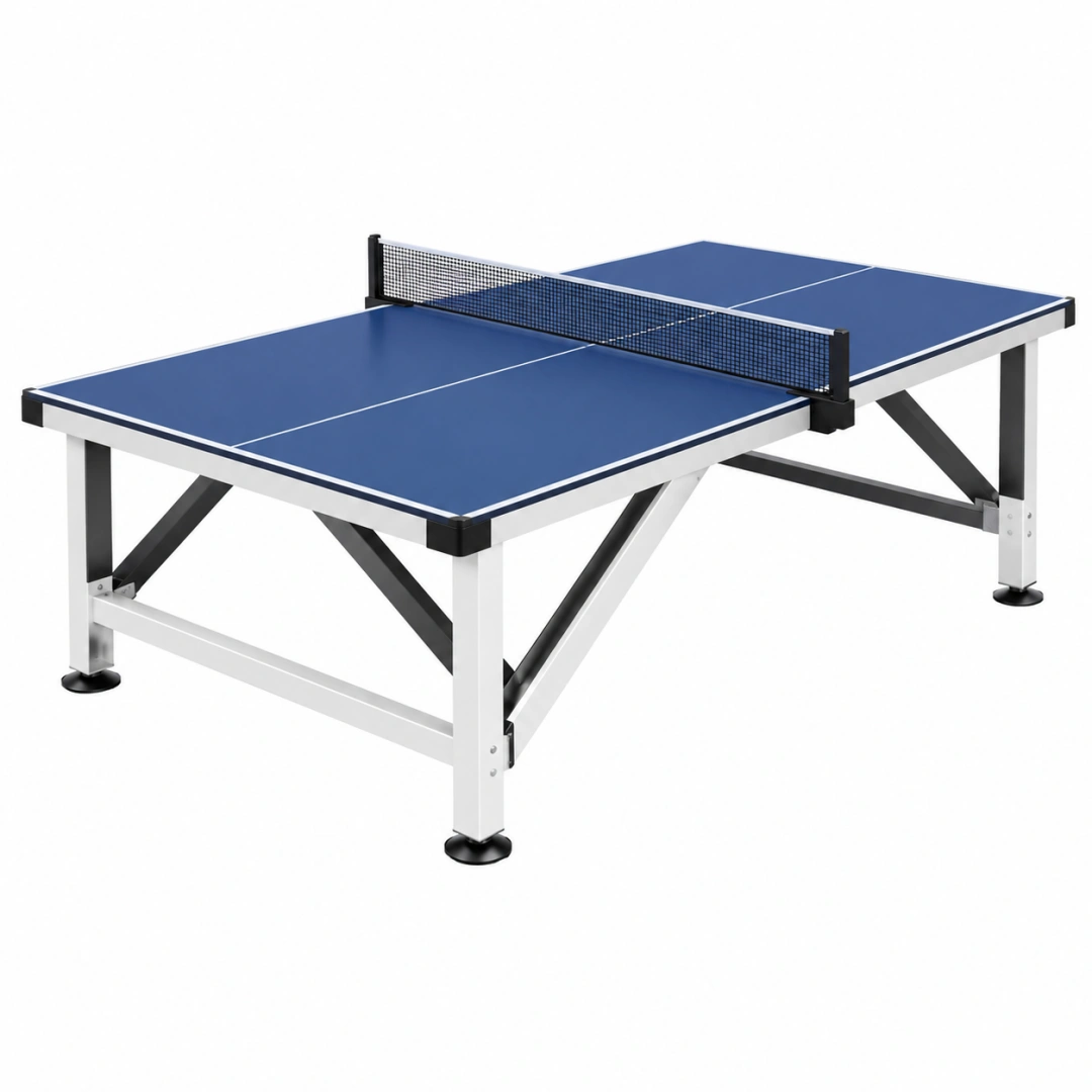 Mesa de tenis de mesa 274 x 152.5 x 76 cm azul con estructura de acero para interior